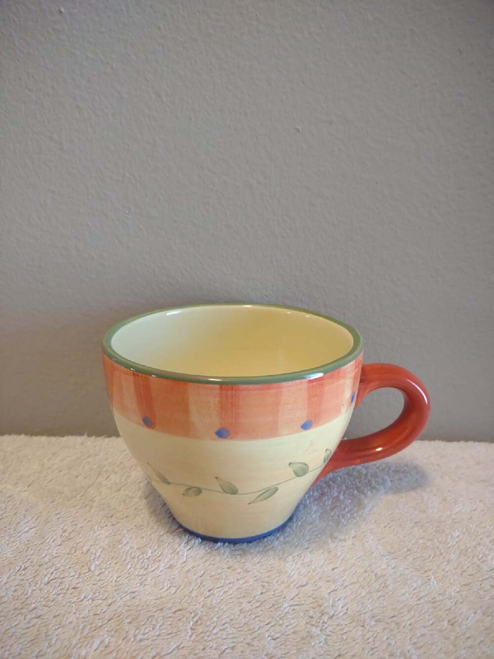 Pfaltzgraff Napoli hand-painted oversize large stoneware coffee mug cup